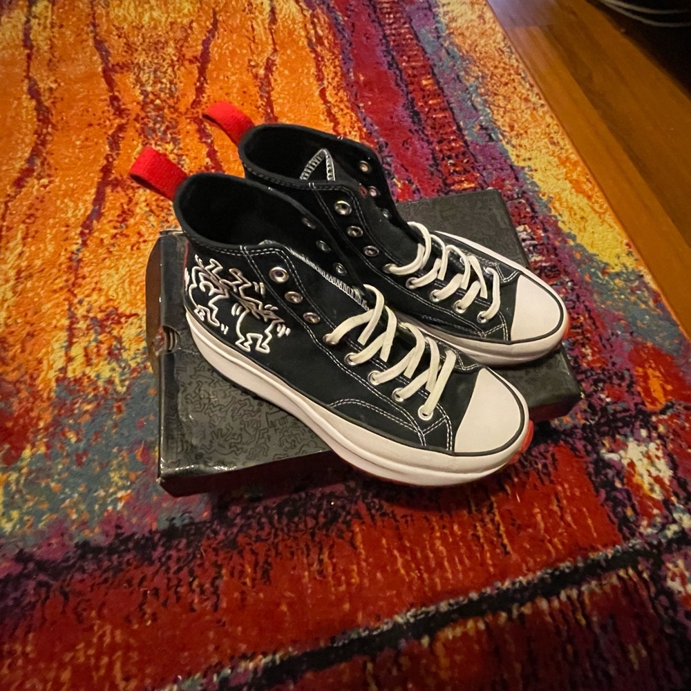 Kieth Haring x Converse Limit Edition Platform High Tops - Picture 3 of 6